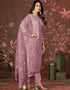 glamorous purple simmer cotton designer party wear heavy salwar suit collection with purple santoon 13598-acy3665 Back View